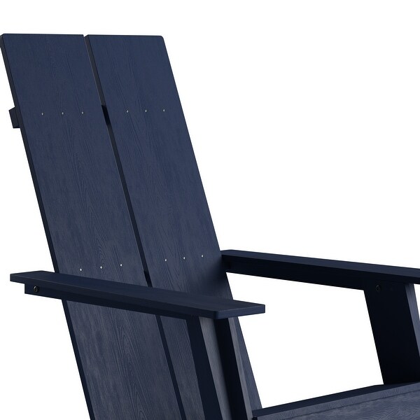 Modern Dual Slat Back Adirondack Style Chairs (Set of 2)