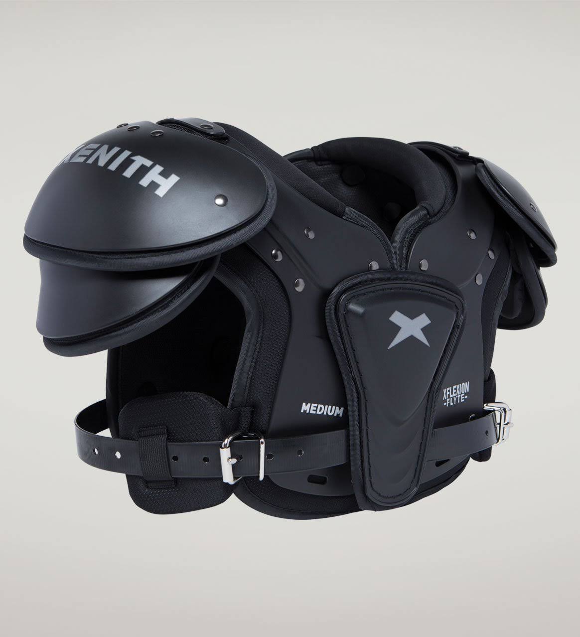 Xenith Youth Flyte Football Shoulder Pads, Kids, Medium, Black