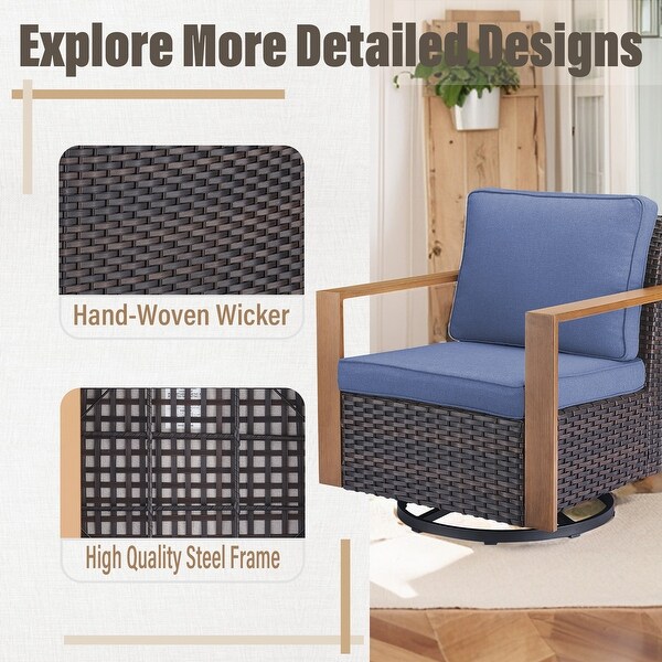 Patio Wicker Rocking Glider Chair