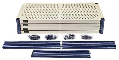 Quantum Storage 4-Shelf 18x22 D x 30x22 W x 72x22 H Plastic Mat Wire Shelving Unit