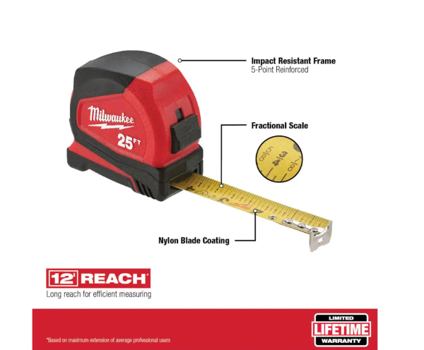 48-22-8320-48-22-6625 20 in.  Tote with 25 ft Compact Tape Measure