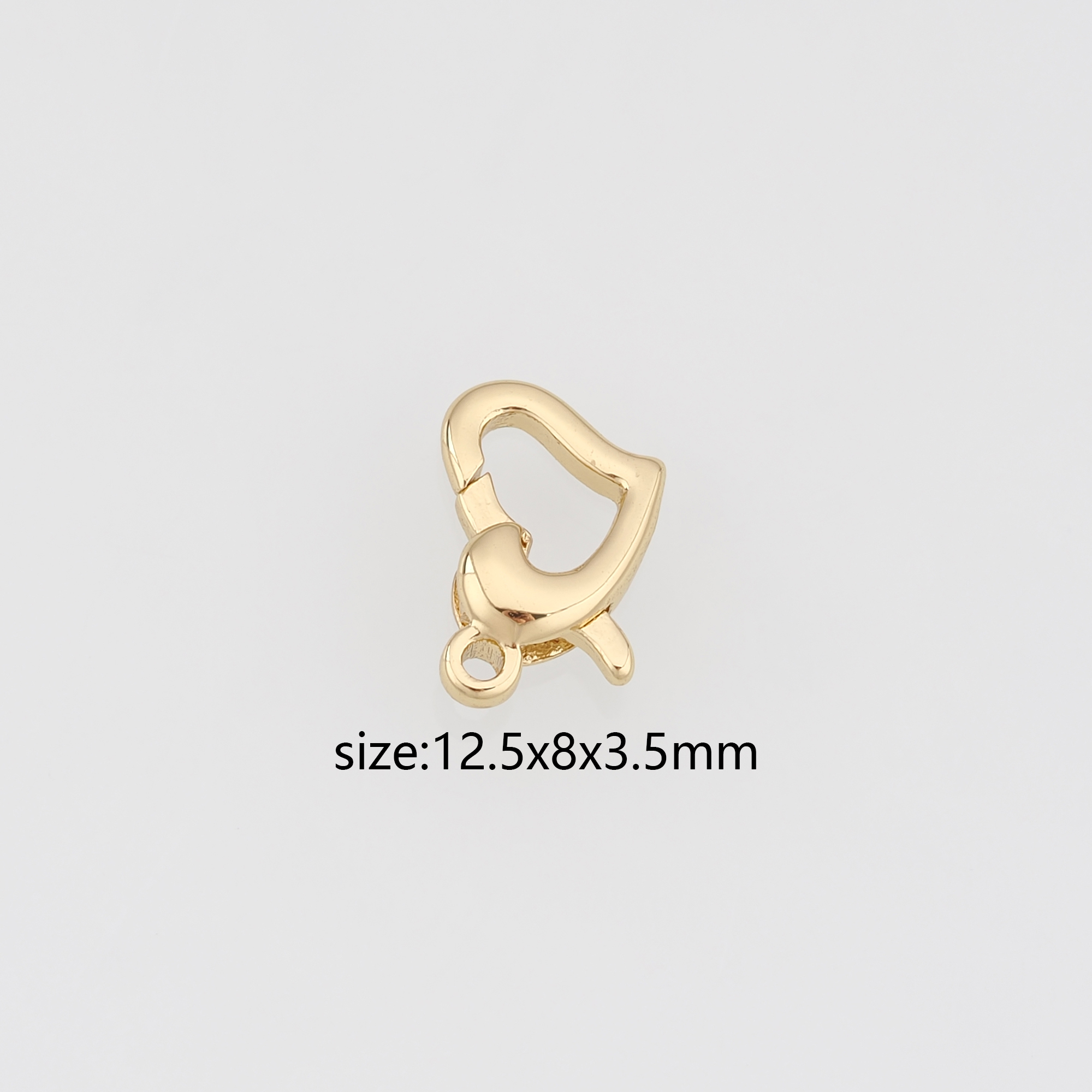 18K Gold Filled Heart Lobster Claw Clasp,Lobster Clasp Lock,Spring Buckle for DIY Jewelry Necklace Bracelet
