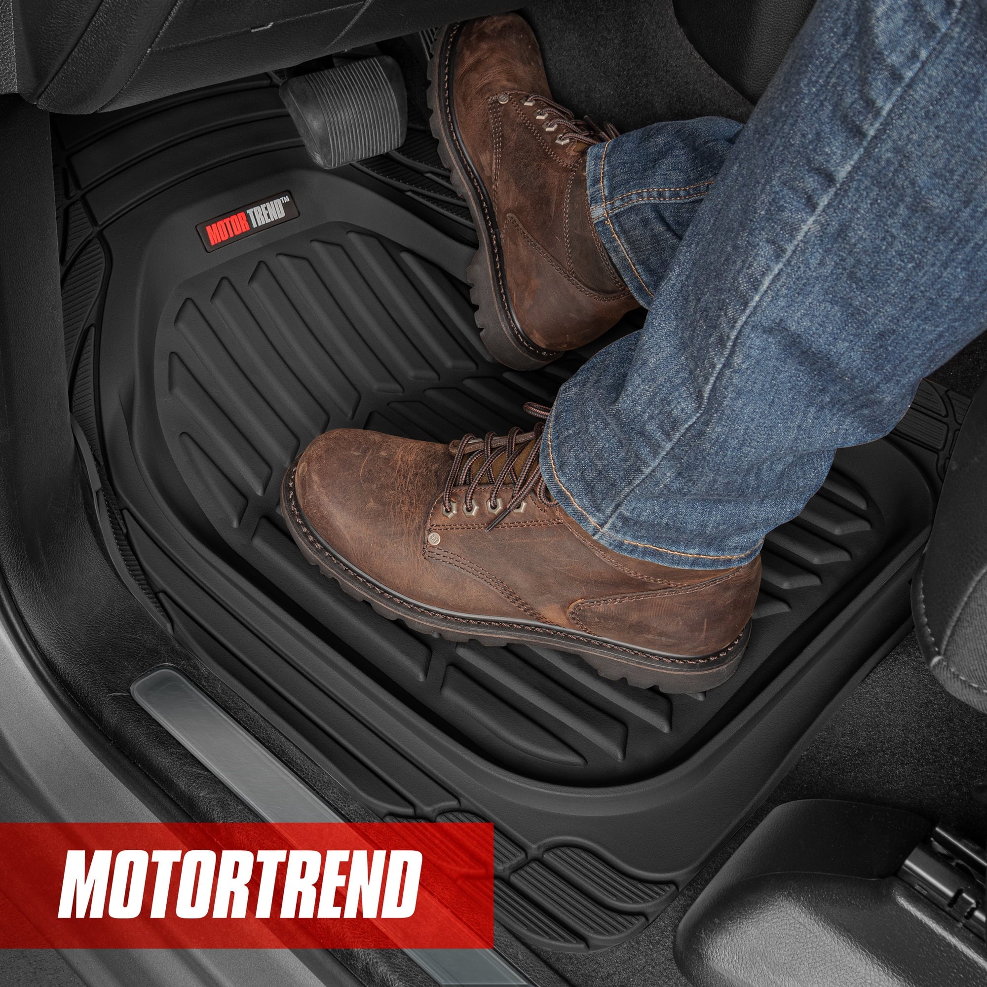 Motor Trend FlexTough Contour – Deep Dish Heavy Duty Rubber Car Floor Mats