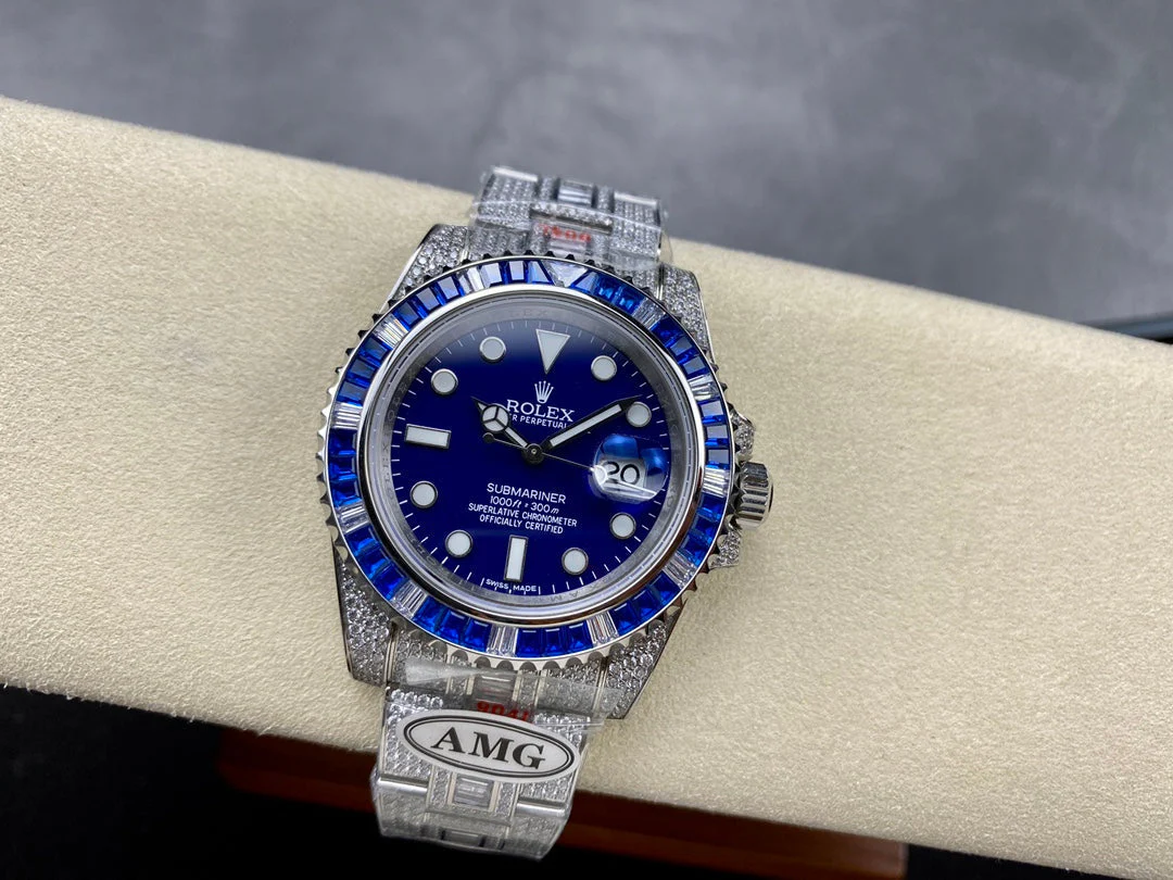 Rolex Submariner Date Blue Dial Full Diamond