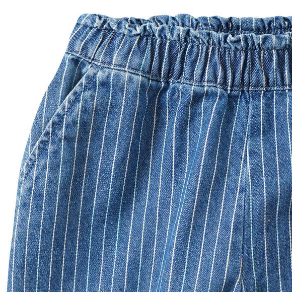 Famy Mädchen Jeansshorts mit Streifen