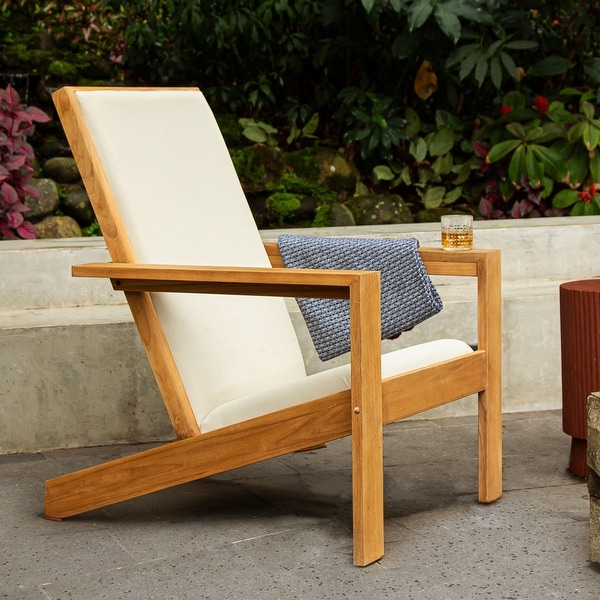Cambridge Casual Napa 2pieces Upholstered Teak Wood Adirondack Chair