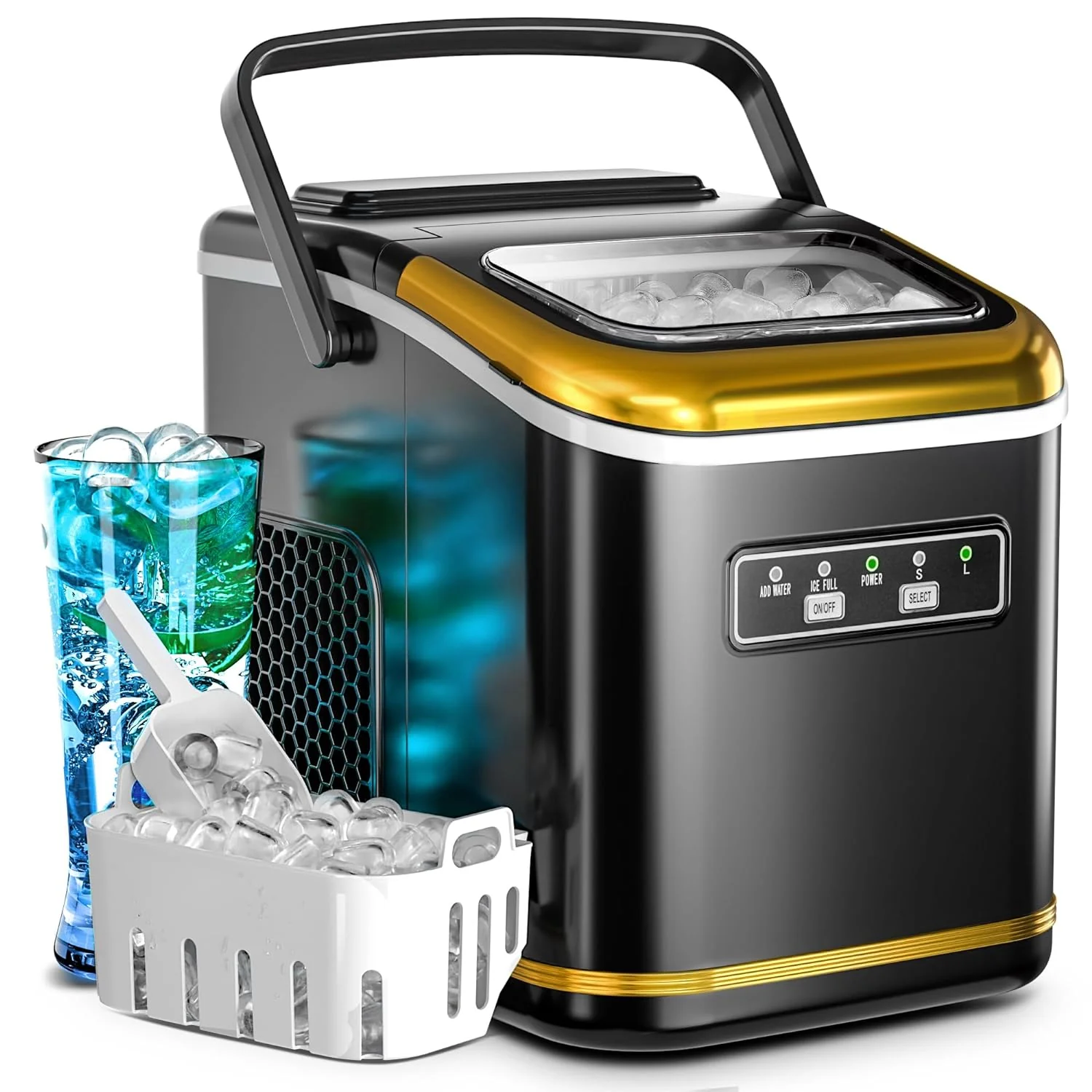 Countertop Ice Maker 9 Bullet Ice Cubes in 6 Mins,  Z5812K