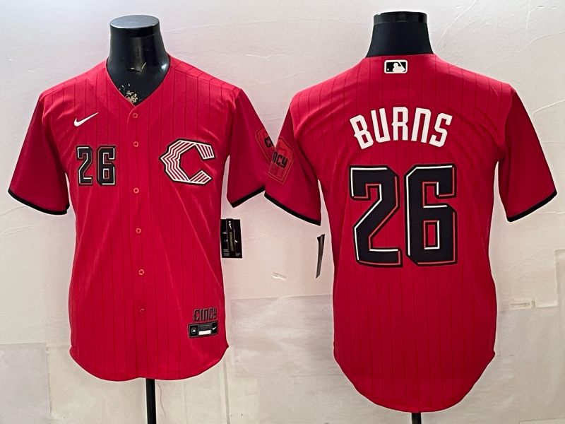 Men's Cincinnati Reds Chase Burns #26 Red 2026 City Connect Stadium Jersey