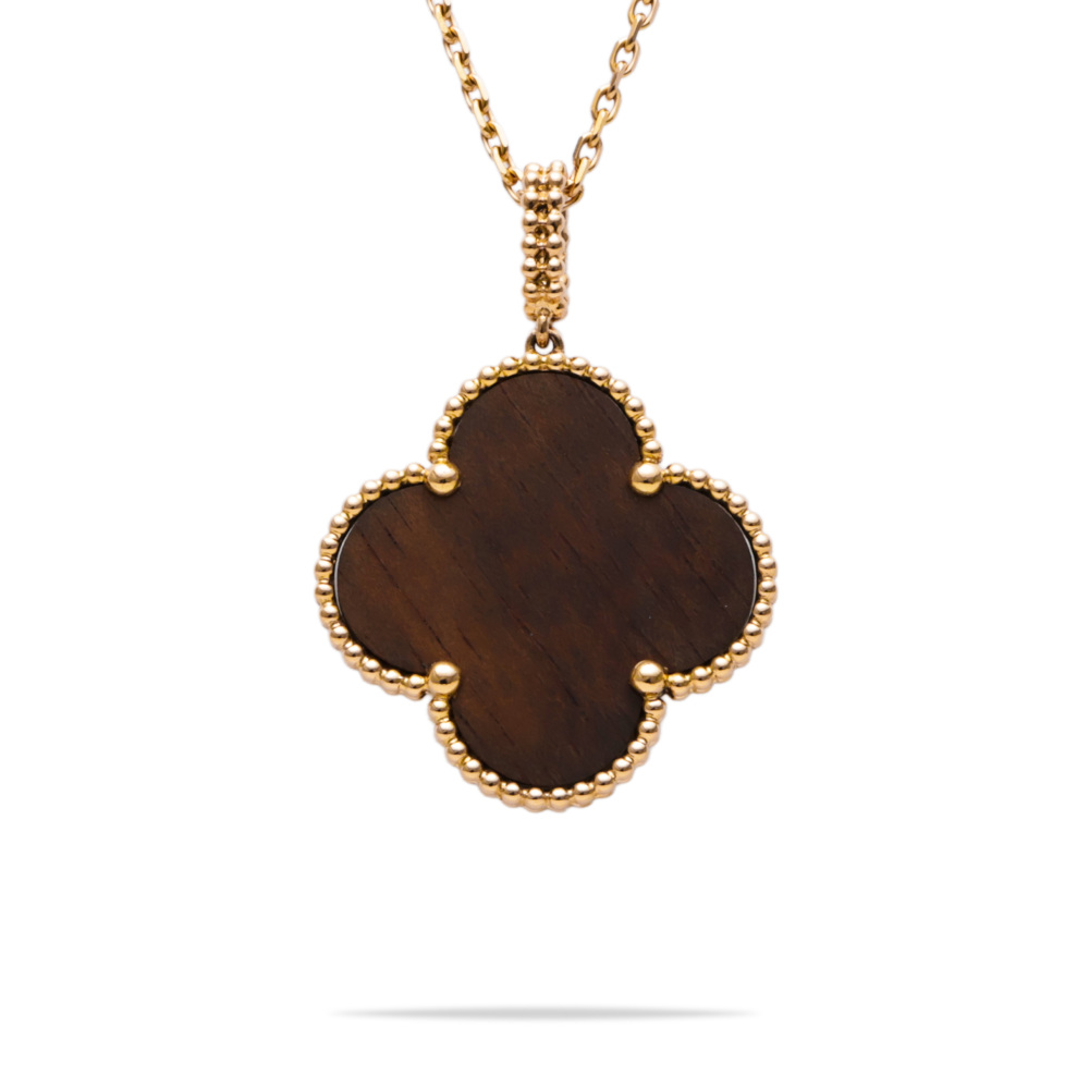 Van Cleef & Arpels Magic Alhambra Necklace 1 Motif Letterwood 18K Rose Gold VCARO3M700
