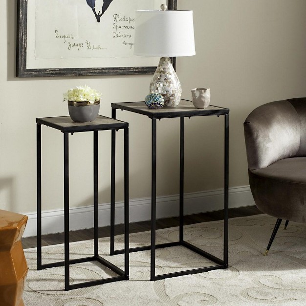 Callia End Table Light Brown Safavieh