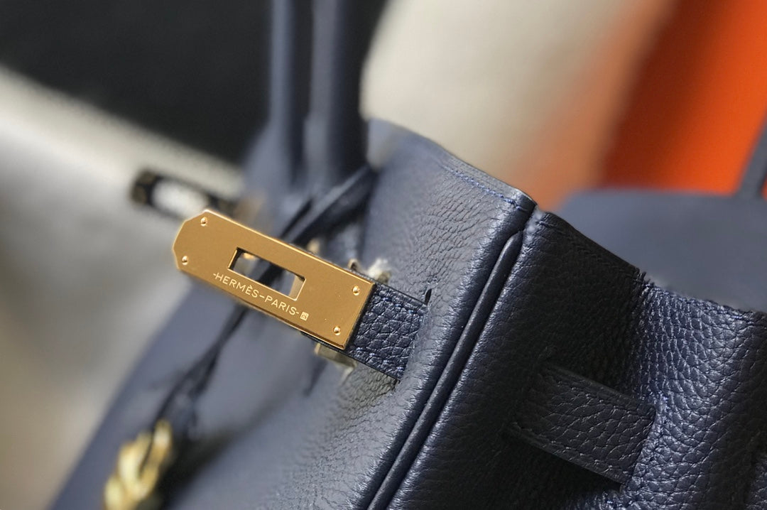 Hermes Birkin 35Cm Bag Navy Togo Gold Hardware