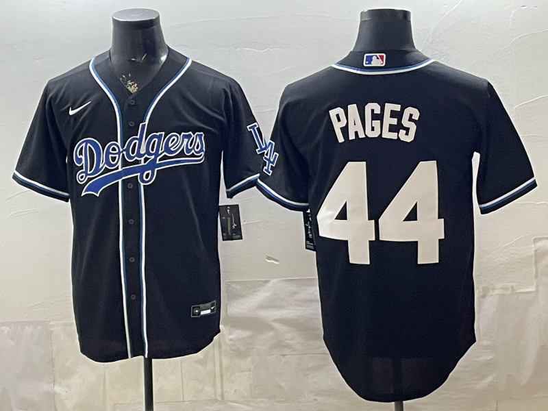 Men's Los Angeles Dodgers Andy Pages #44 Black Replica Player Jersey