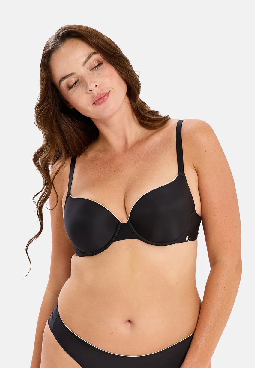 Soutien-gorge corbeille avec coques Unseen Noir / Blush