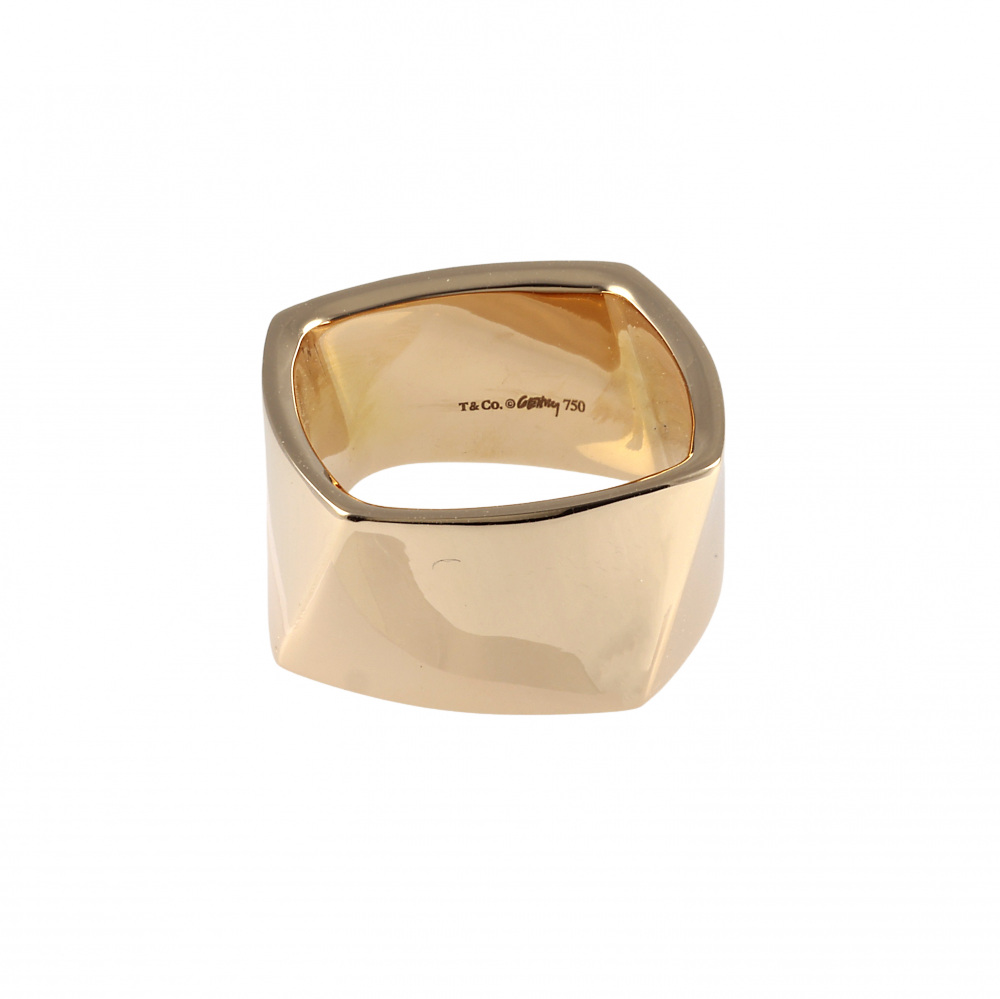 Tiffany & Co. Frank Gehry Torque Wide Ring 18K Rose Gold