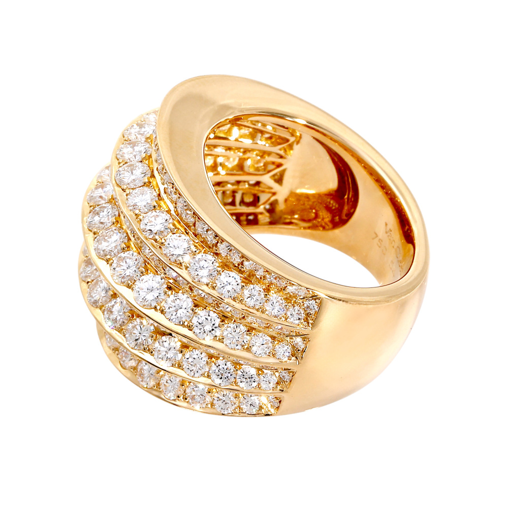 Van Cleef & Arpels K18 Yellow Gold Ring Diamond