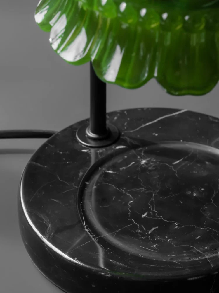 LA022 - Dimmable! DI@R Vintage Jade Bellflower Aromatherapy Marble Wax Lamp / Bedside Small Table Lamp Warm House