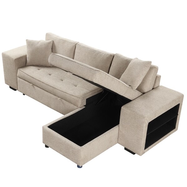 Modern LShape 3 Seat Reversible Sectional Sofa