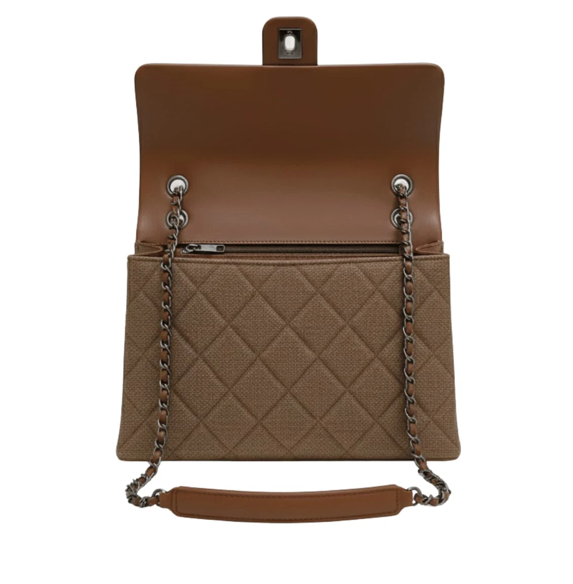 Chanel Bag | Timeless Classic Flap Bag Beige Jersey Material.