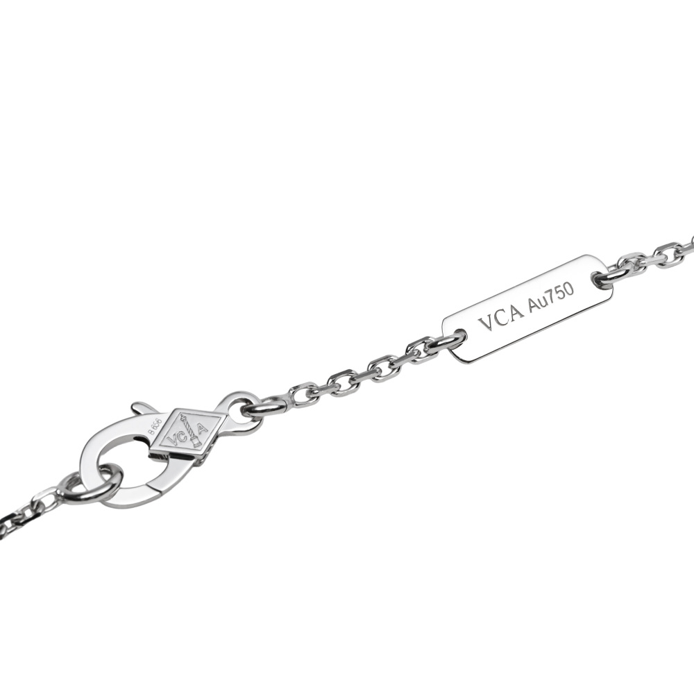 Van Cleef & Arpels Lotus Necklace 18K White Gold Diamond VCARP0ZW00