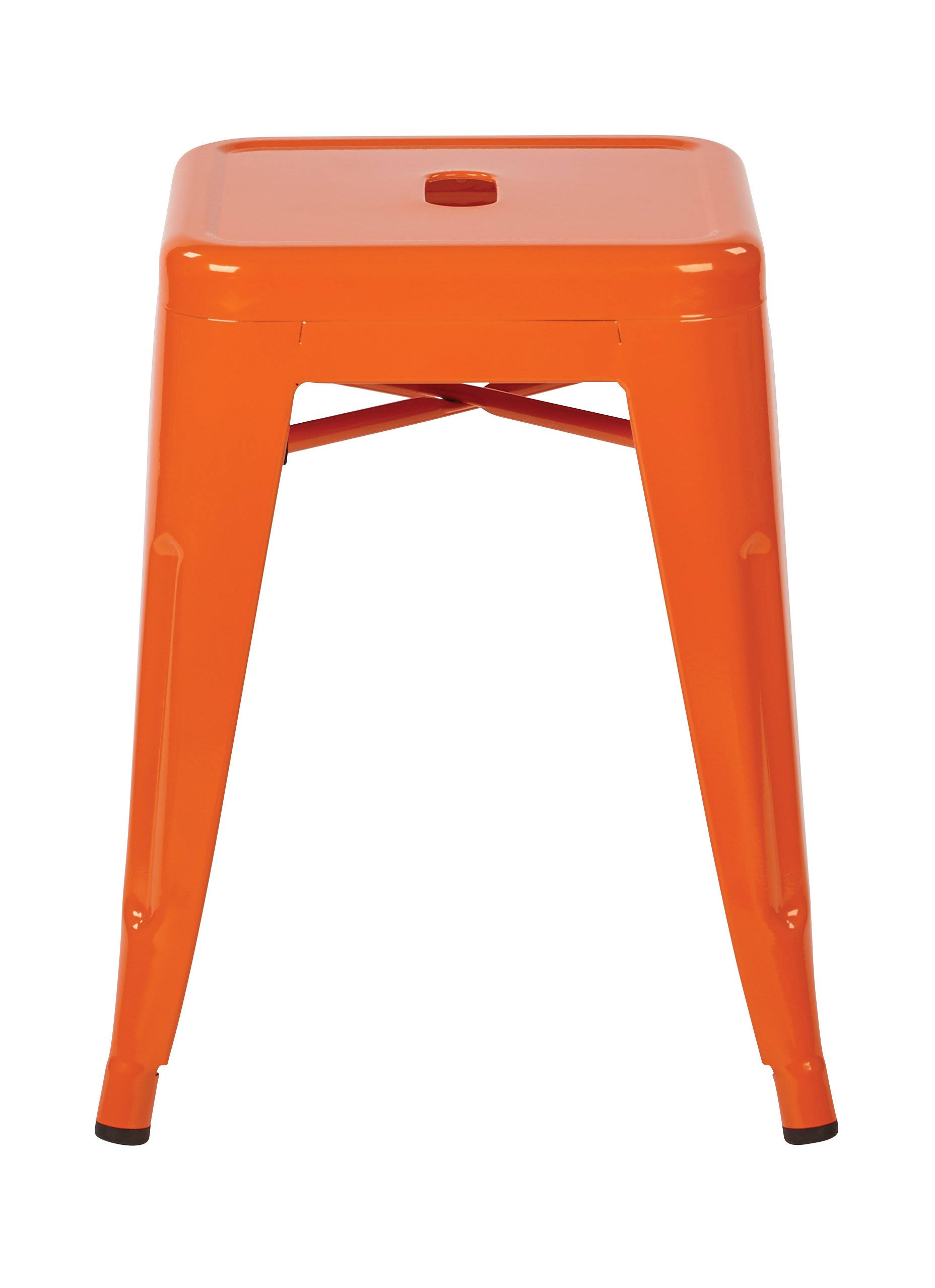 OSP | Patterson 18x22 Metal Backless Stool - Orange