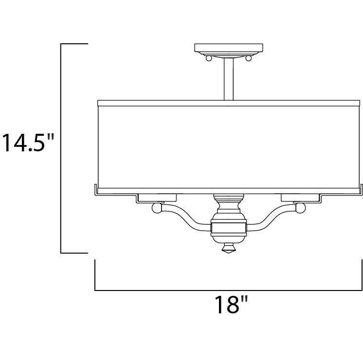 Maxim 24550TSOI Lucid 4-Light Semi-Flush Mount, Oil Rubbed Bronze