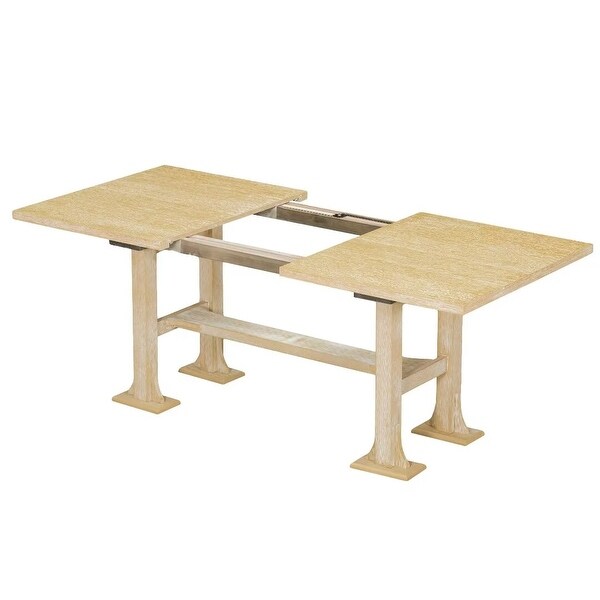 Extendable Dining Table Set,with Removable Leaf and Upholstered Chairs