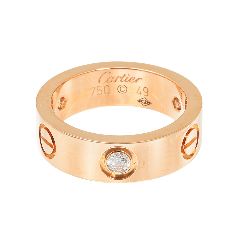 Cartier Love Ring 18K Rose Gold Diamond B4087500