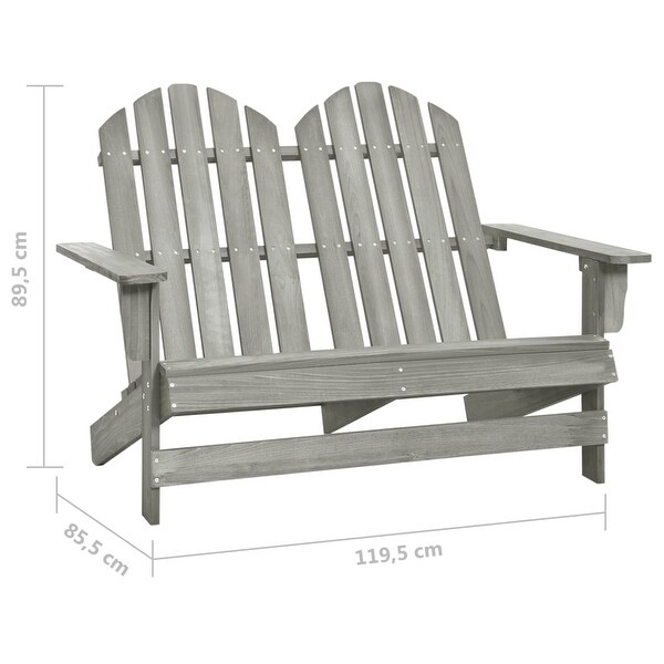 vidaXL 2Seater Patio Adirondack Chair Solid Wood Fir
