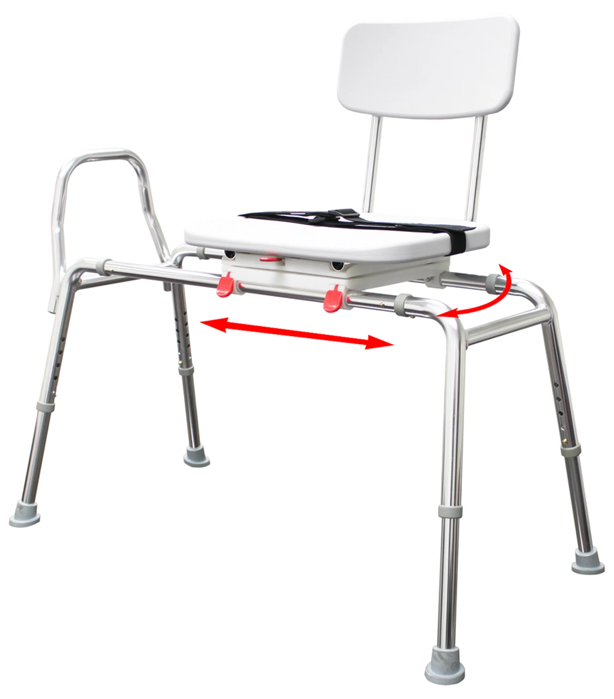 Eagle Health Supplies Swivel Sliding Bath Transfer Bench (77662) - Regular (Base Length: 39
