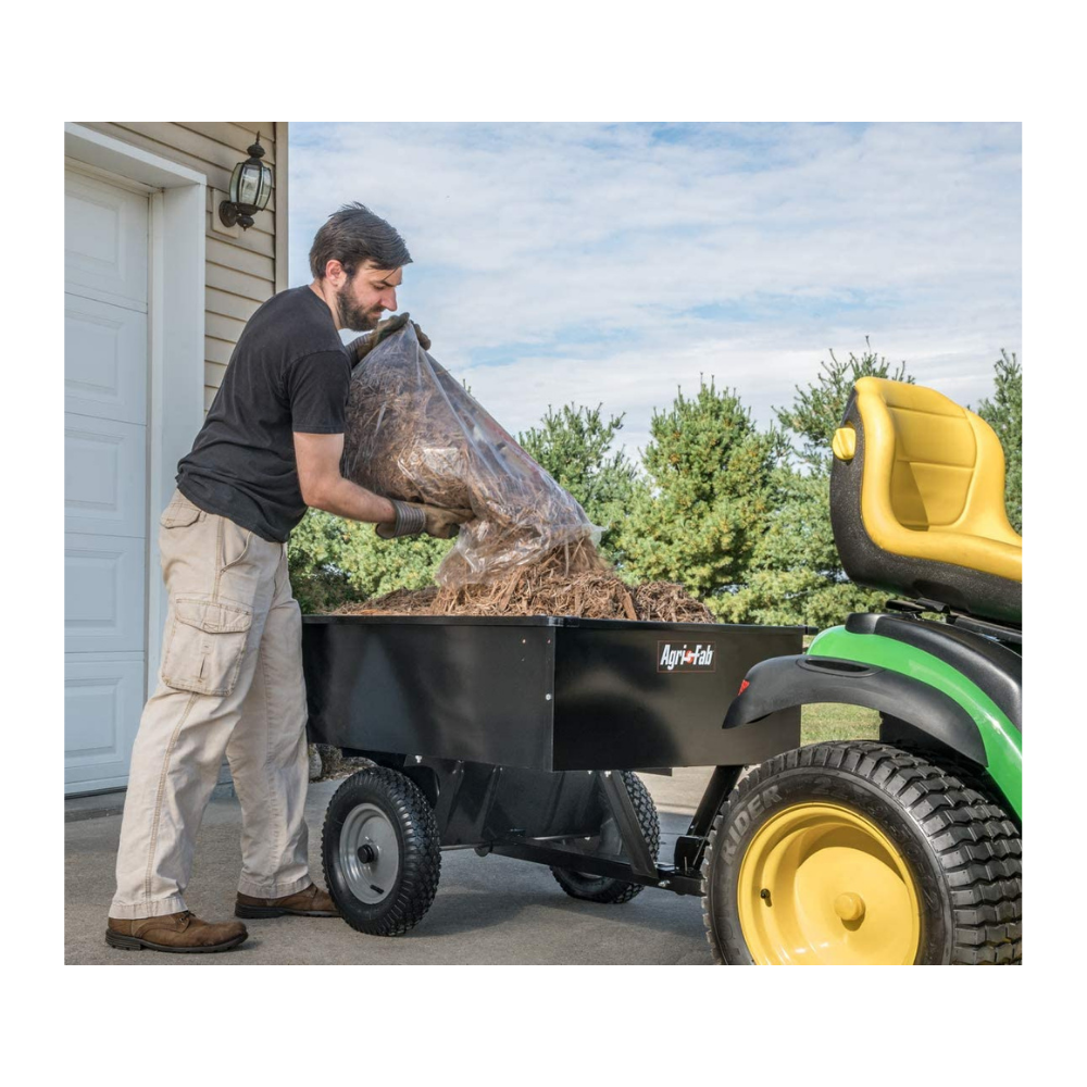 2026 Utility Tow Behind Steel Dump Cart, 750 Pound Capacity