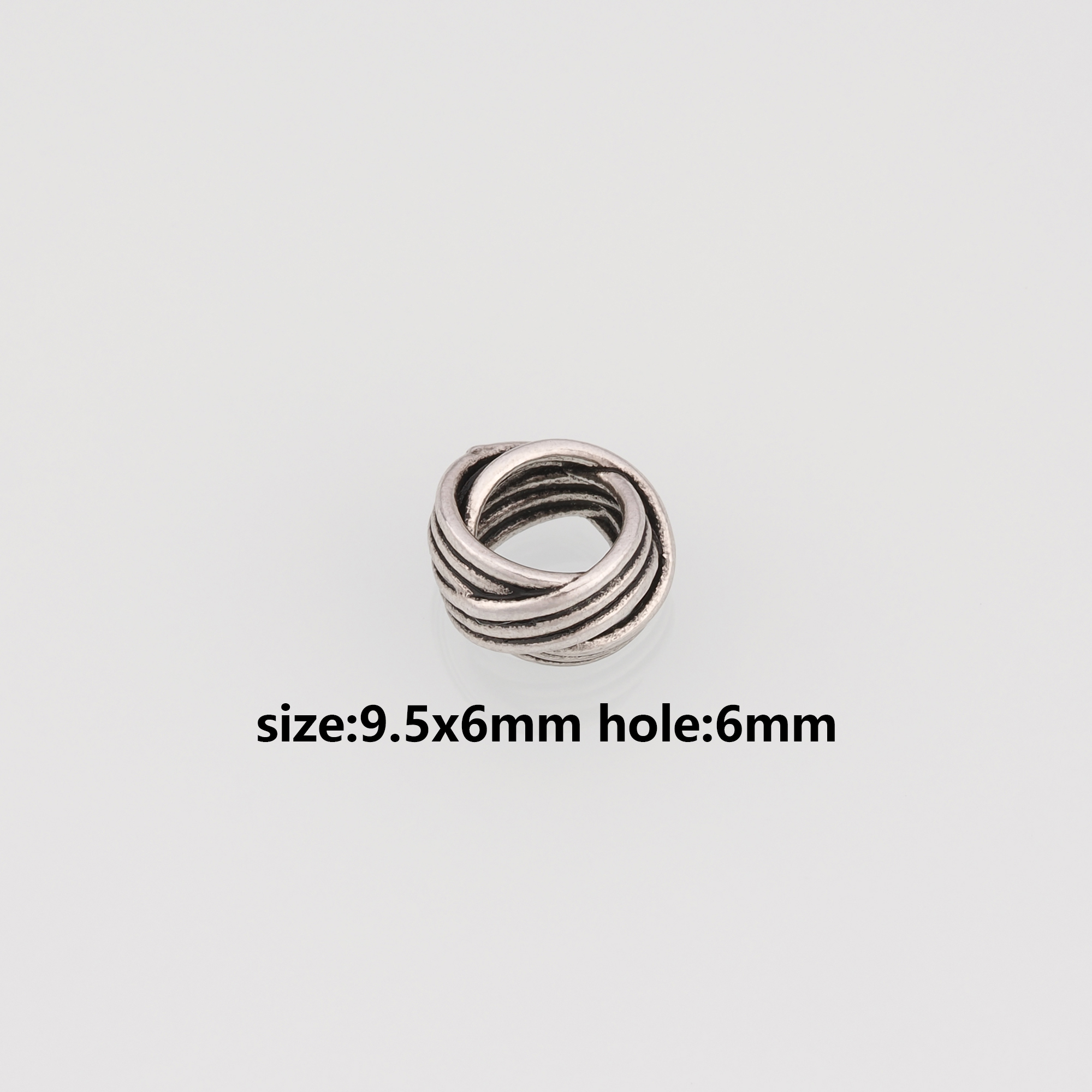 Ancient Silver Spiral Beads,Twist Bead,Knot Spacer Beads,DIY Jewelry Making Supply