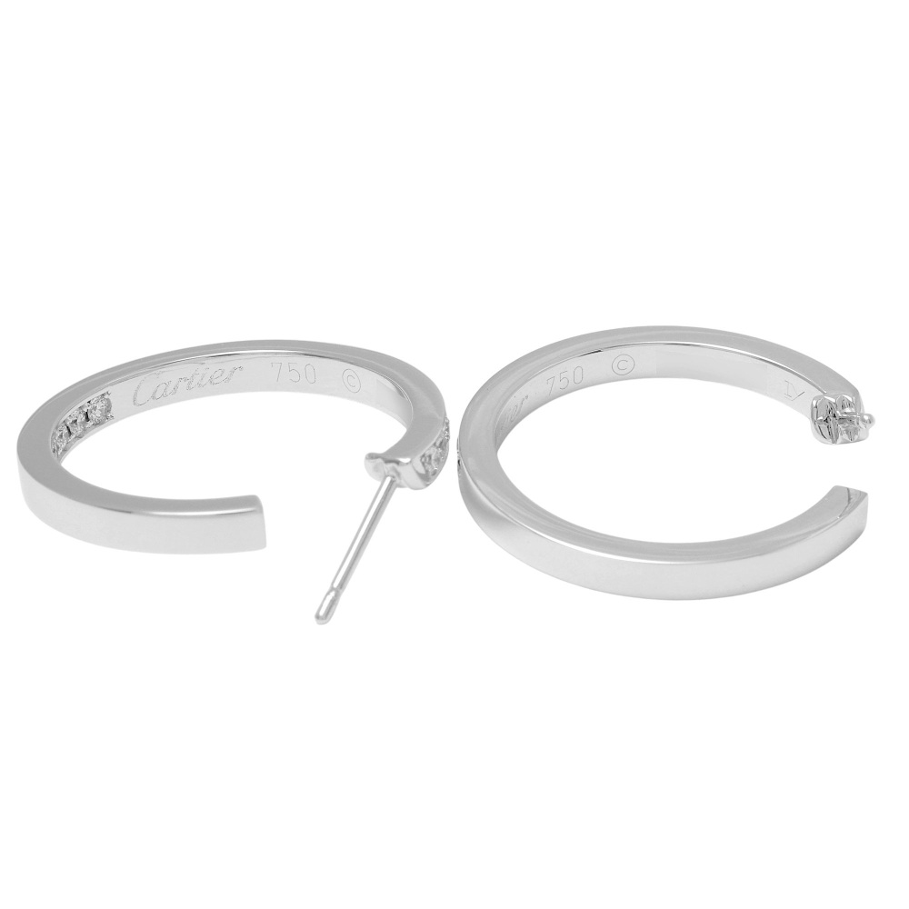 Cartier Classical Hoop Earrings 18K White Gold B8037900
