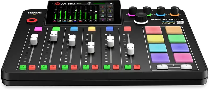 RODE RODECaster Pro II — All-in-One Podcasting, Streaming & Music Production Console (Black)