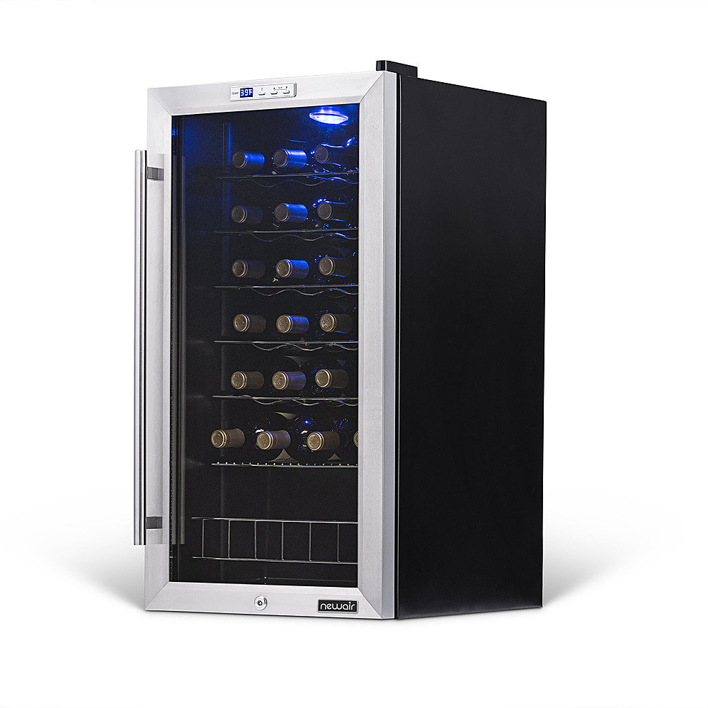 NewAir - 27-Bottle Wine Cooler - Stainless Steel