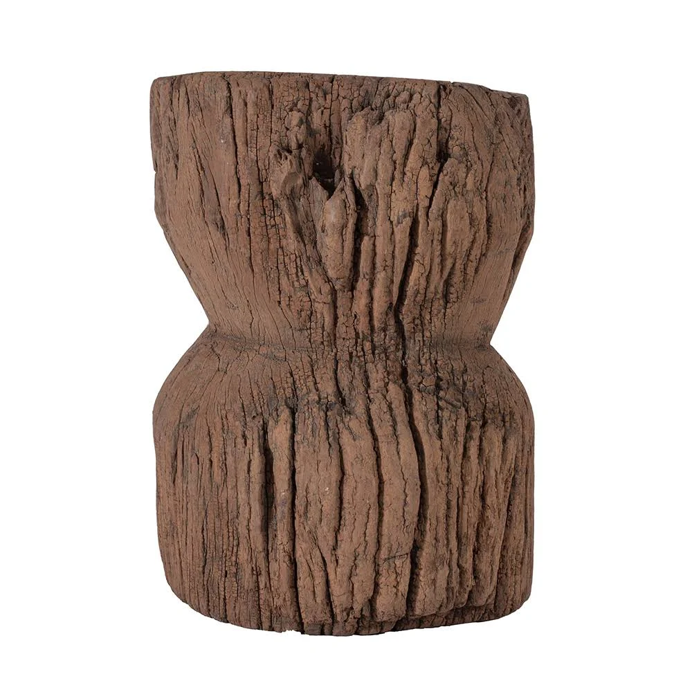 Au0026B Home Antique Carved Round Wooden Stool D16X20.5x22