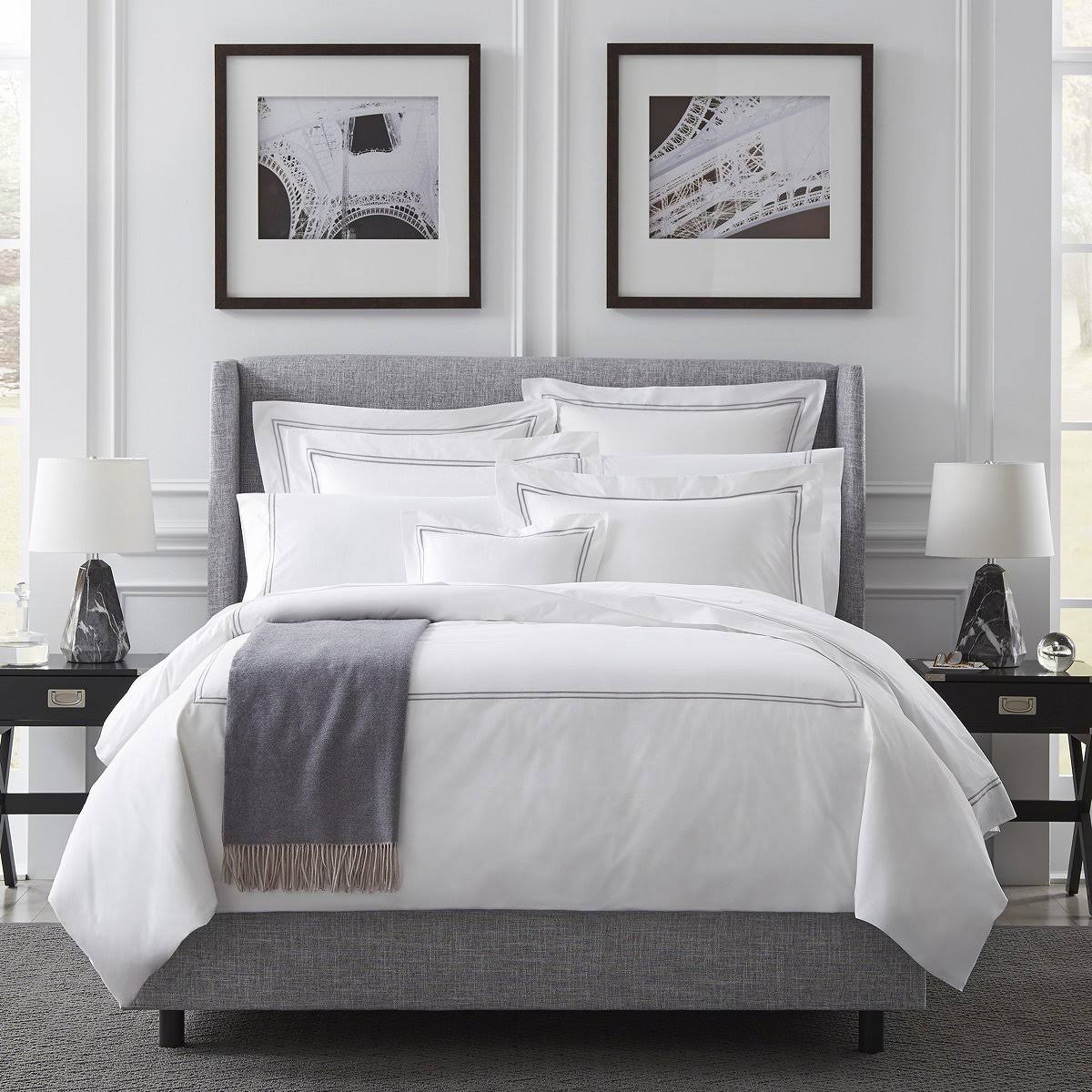 Sferra Grande Hotel Euro Sham - White/White