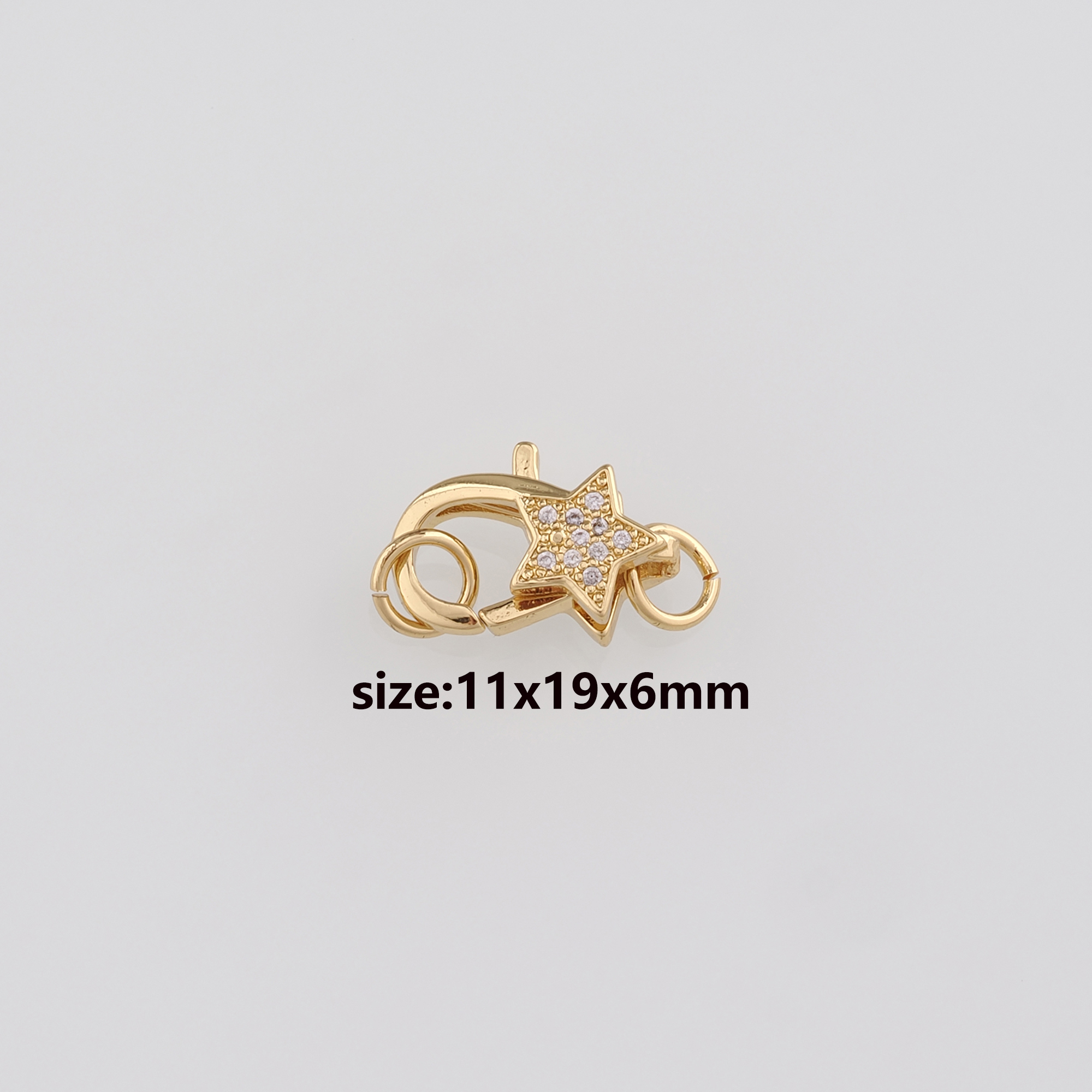 18K Gold Filled Star Lobster Clasp,Lobster Clasp Lock,Spring Buckle for DIY Jewelry Necklace Bracelet