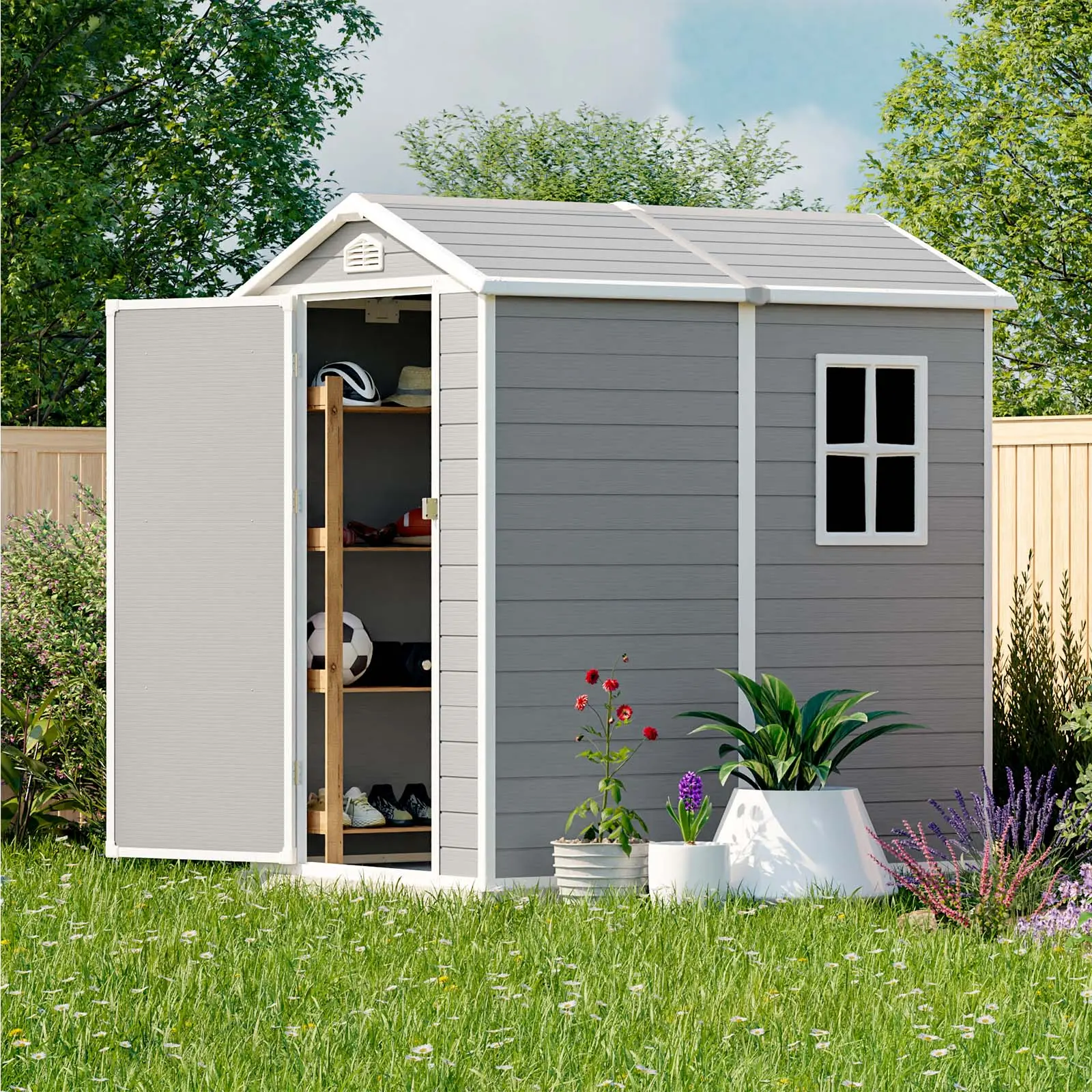 Patiowell 4x6 Plastic Shed Pro