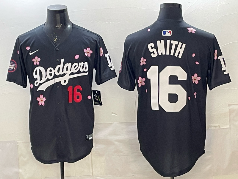 Men's Los Angeles Dodgers Will Smith #16 Black Alternate Limited Jersey