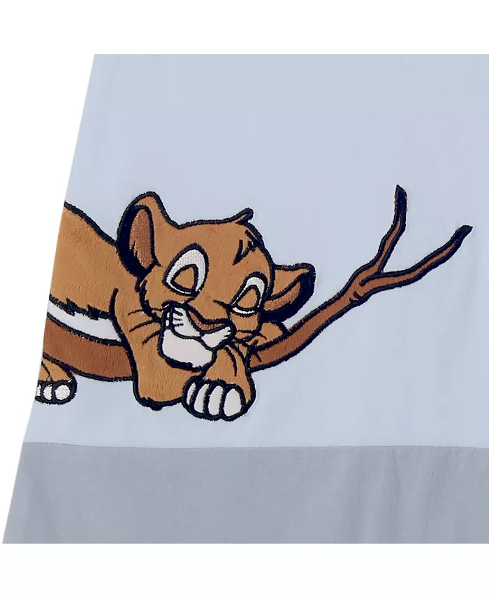 Lambs and Ivy Lambs  Ivy Disney Baby Lion King Simba Blue Appliqued Cotton Wearable Blanket