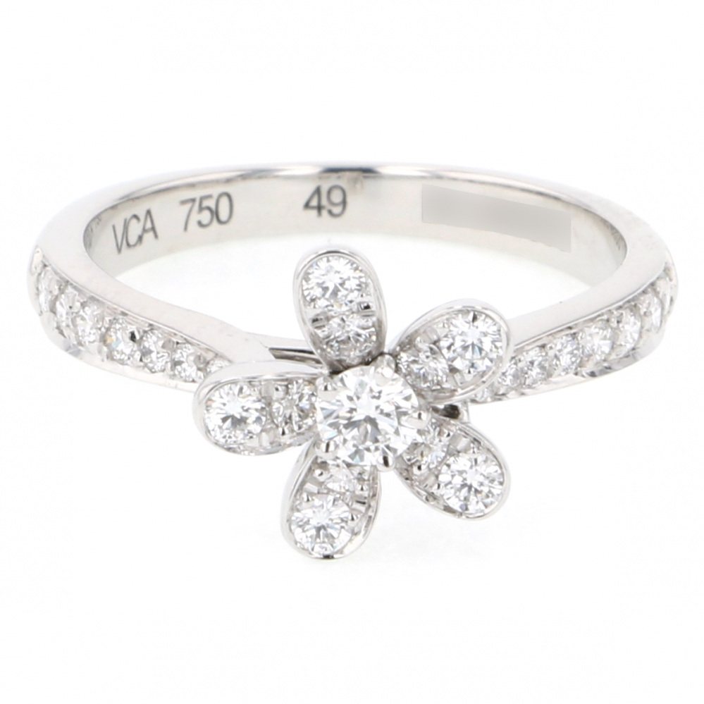 Van Cleef & Arpels Socrates #49 Ring 18K White Gold Diamond