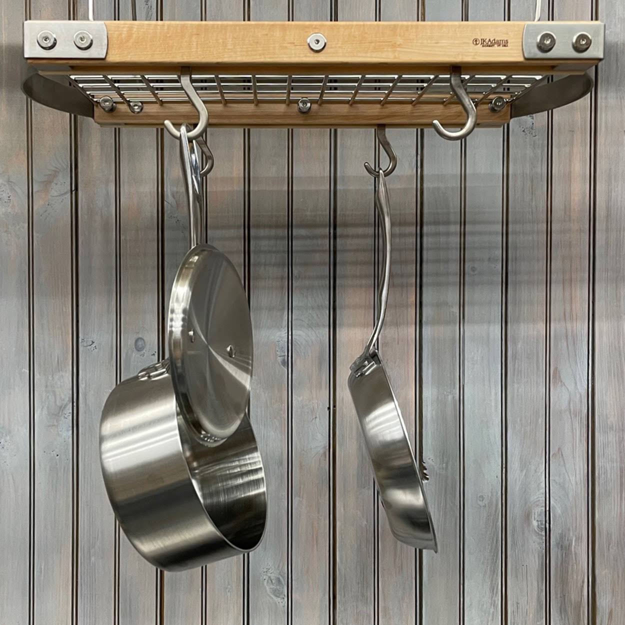 J.K. Adams Brunswick Ceiling Pot Rack, Natural