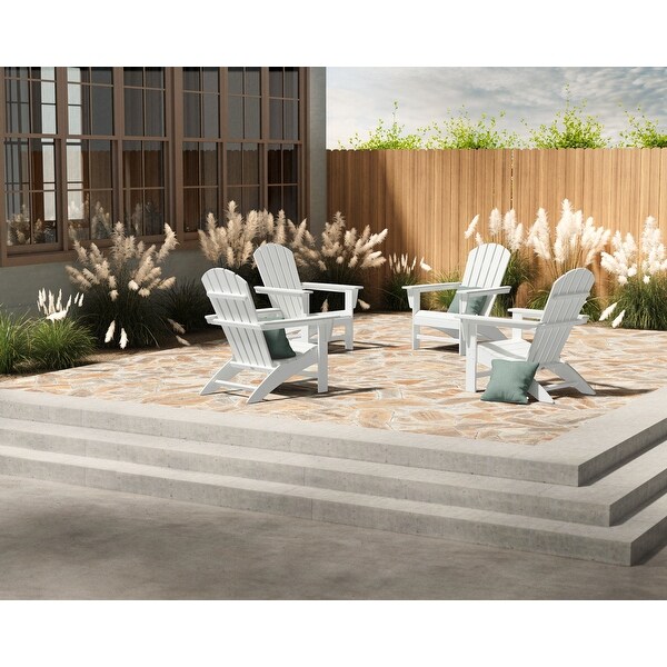 POLYWOOD Nautical 4Piece Adirondack Conversation Set