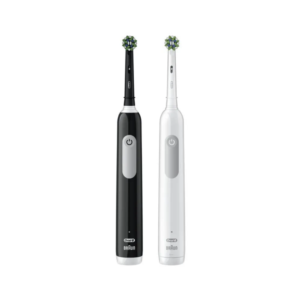 Oral-B Pro 1000 Electric Toothbrush, Black and White, Twin Pack