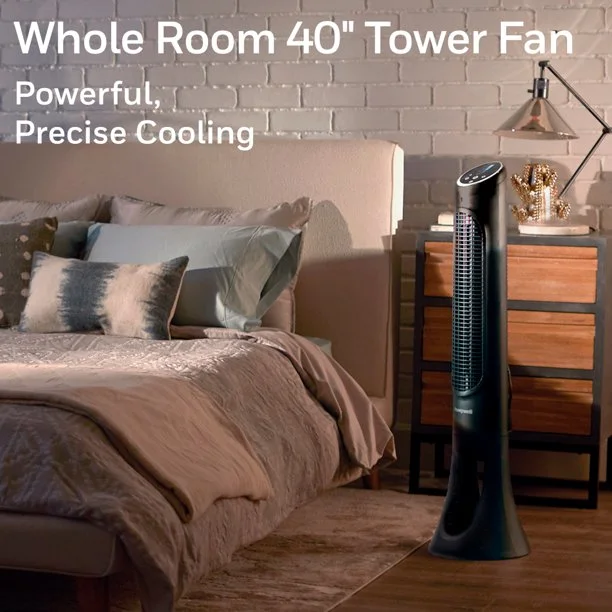 Honeywell QuietSet Oscillating Whole Room Tower Fan, HYF290B, Black
