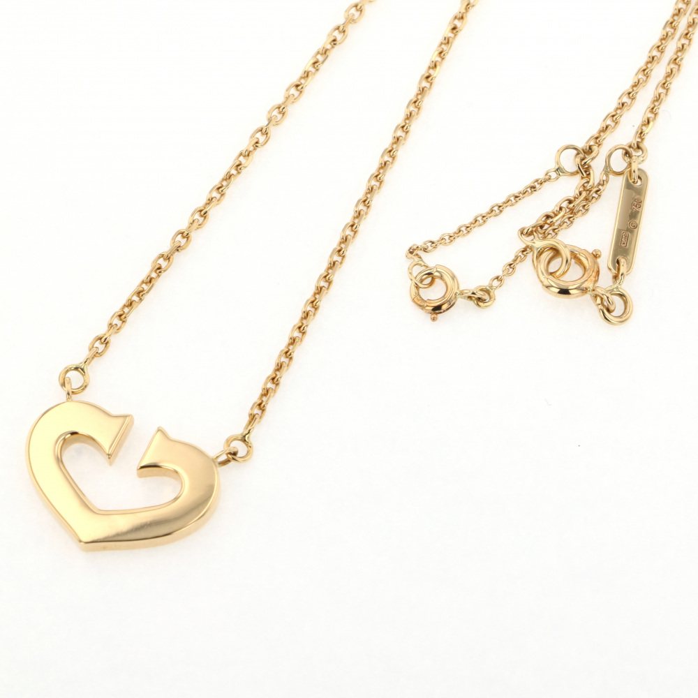 Cartier C Heart Necklace 18K Yellow Gold