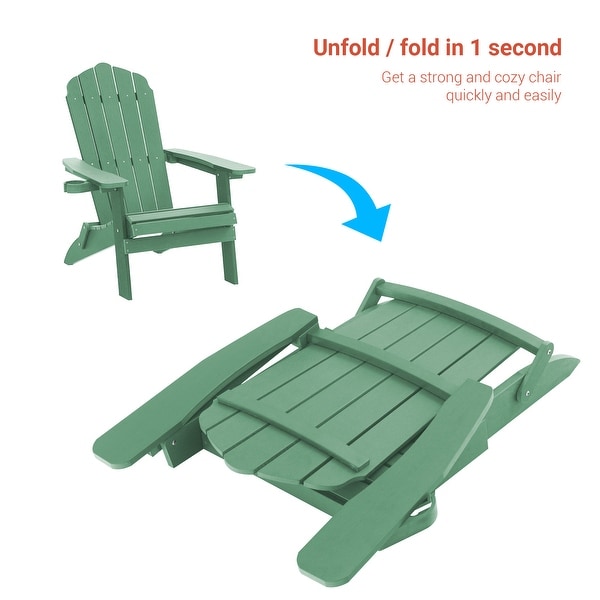 AOOLIMICS Patio Folding Adirondack Chairs Fire Pit Chair