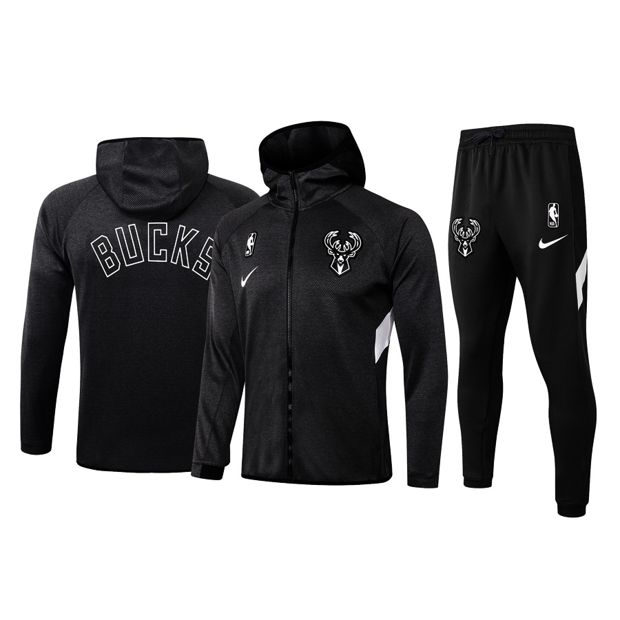 Men's Milwaukee Bucks 2019/20 Showtime Full-Zip Therma Flex Performance Hoodie