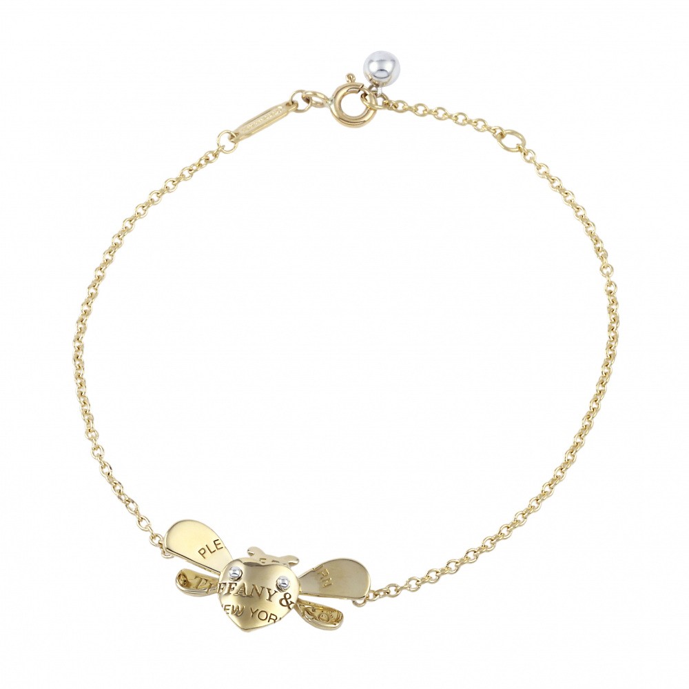 Tiffany & Co. Return To Love Bugs Bee Bracelet 18K Yellow Gold & Sterling Silver