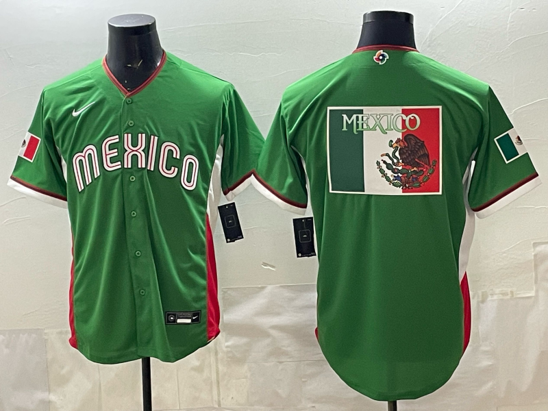 Men's Mexico Baseball Green 2026 World Baseball Classic Team Jersey